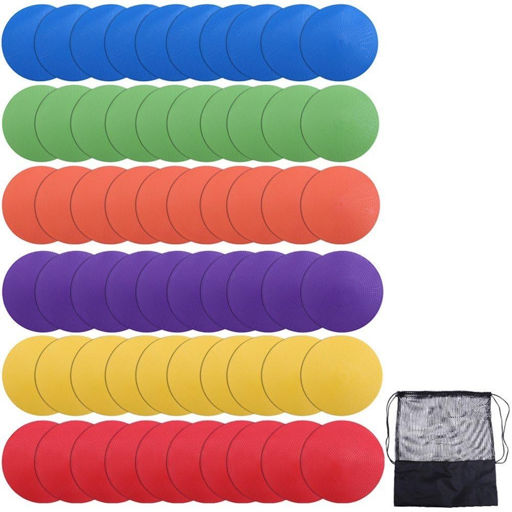 Lpitoy Flat Marker Mats for Soccer Training, 60 Pieces