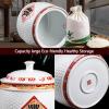 Rice Dispenser, Large Rice Container, Ceramic Grain Storage Container with Lid view 3