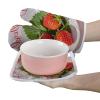 Oven Mitt and Potholder Set, 2-Piece, Strawberry Design view 3