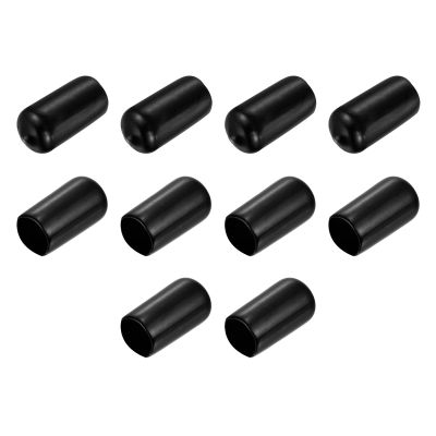 QUARKZMAN 10-Pack 10.5 mm ID Rubber End Caps, Black