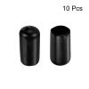 QUARKZMAN 10-Pack 10.5 mm ID Rubber End Caps, Black view 2