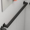 Matte Black Wrought Iron Handrail for Exterior and Interior Stairs, 3 m, Wall-Mounted, Non-Slip view 3