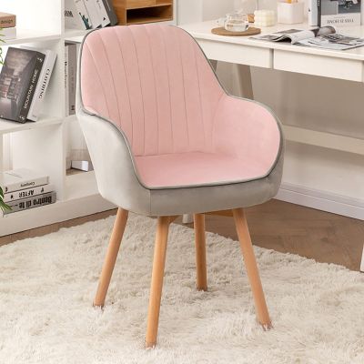 Mid-Century Dining Chairs, Velvet Upholstered Swivel Armchairs, No Casters