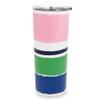 kate spade new york Stainless Steel Tumbler with Floral Pattern, 680 ml, Double-Wall Insulated, with Lid, Ocean Stripe view 1