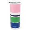 kate spade new york Stainless Steel Tumbler with Floral Pattern, 680 ml, Double-Wall Insulated, with Lid, Ocean Stripe view 2