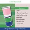 kate spade new york Stainless Steel Tumbler with Floral Pattern, 680 ml, Double-Wall Insulated, with Lid, Ocean Stripe view 3
