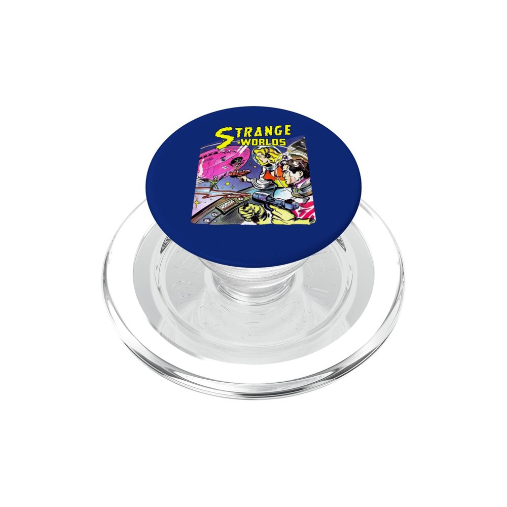 Strange Worlds Sci-Fi Comic Art Vintage-Style PopSockets PopGrip for MagSafe