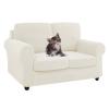 Stretch Sofa Cover Set with Seat and Backrest Covers, Ivory Love Design, for 2 Large Seats and 2 Large Backrests view 1