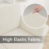 Stretch Sofa Cover Set with Seat and Backrest Covers, Ivory Love Design, for 2 Large Seats and 2 Large Backrests view 2