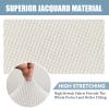 Stretch Sofa Cover Set with Seat and Backrest Covers, Ivory Love Design, for 2 Large Seats and 2 Large Backrests view 4