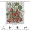 FZQVSWTX Waterproof Polyester Shower Curtain with Strawberry Embroidery, 183 x 183 cm view 2