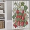 FZQVSWTX Waterproof Polyester Shower Curtain with Strawberry Embroidery, 183 x 183 cm view 3