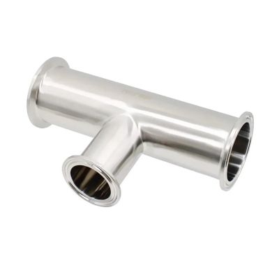 RUAJOGYNVM 2" x 2" x 1.5" Reducing T-Fitting, 3-Way Tri-Clamp Welding Clamp for Homebrewed Beer, T-Type Reducing Tube, 316 Stainless Steel