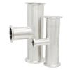 RUAJOGYNVM 2" x 2" x 1.5" Reducing T-Fitting, 3-Way Tri-Clamp Welding Clamp for Homebrewed Beer, T-Type Reducing Tube, 316 Stainless Steel view 2