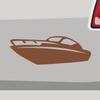 Stickerfreaks Motorboat Yacht Coast Luxury Decal – Brown, 29 x 10 cm view 2