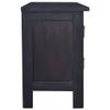 TV Stand and Entertainment Center, Light Black/Coffee, 100 x 30 x 45 cm, Solid Mahogany Wood view 3