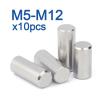 KEBLIN 10-Pack M5/M6 GB119 304 A2-70 Stainless Steel Cylindrical Positioning Pins (M6, 18 mm) view 2