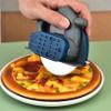Sharp Stainless Steel Pizza Cutter with Wooden Handle, Blue view 3