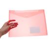 Button-Closure Document Folders, 20-Pack, PP, with Label Pocket view 4
