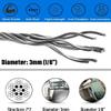 AVLLSO 1/8-Inch Stainless Steel Wire Rope, 7x7 Construction, 1,400-lb Working Load Limit, 30 m/98.4 ft view 2