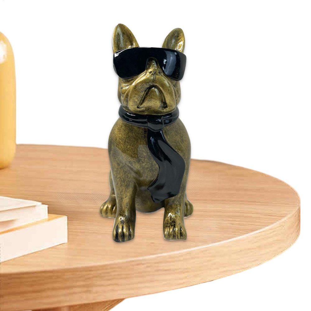 French Bulldog Statue, Modern Resin Dog Figurine