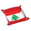 Lebanon Flag Leather Decorative Catchall Tray view 1