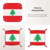 Lebanon Flag Leather Decorative Catchall Tray view 3