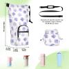 linqin Water Bottle Holder with Blue Hydrangea Floral Pattern view 2