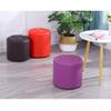 Solid Wood Bench Ottoman, Black Leather Stool for Living Room and Shoe Changing, Medium view 2