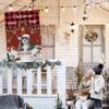 GABSHAIM Christmas House Flag, West Highland White Terrier, “I Believe In Santa Paws,” Watercolor Dog Print, Buffalo Plaid, Home Decor Banner, 28 x 40 in view 3