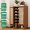 Rattan Shoe Cabinet for Entryway, Dustproof Shoe Storage with 2/3/4 Doors view 3