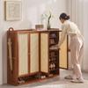Rattan Shoe Cabinet for Entryway, Dustproof Shoe Storage with 2/3/4 Doors view 4