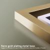 Green Velvet Bedroom Bench with X-Shaped Metal Base, 100 x 38 x 43 cm view 4