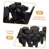 BUGUUYO 75-Piece Solid Rubber Bottle Stopper Set, Assorted Sizes for Sealing Laboratory Containers, Bottles, and Jars view 3