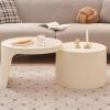 Modern Round Folding Nesting Coffee Table Set, Extendable to 41.3 in view 3