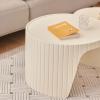 Modern Round Folding Nesting Coffee Table Set, Extendable to 41.3 in view 4