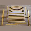 Gold Wedding Arch Backdrop, Metal Frame, 5 ft (150 cm) view 4