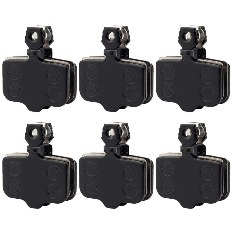 GPRTKULE 6 Pairs Resin Bicycle Disc Brake Pads, Compatible with E1/3/5/7/9 ER/CR SRAM