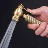 Handheld Bidet Sprayer for Toilet, Brass Cloth Diaper Sprayer Set, Wall-Mounted Green Bronze Sprayer with 150 cm Hose, Type A view 3