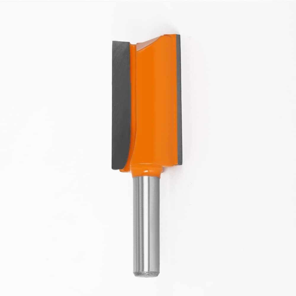 1-Piece 8 mm Shank, 22 mm Diameter Double-Flute Straight Router Bit