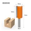 1-Piece 8 mm Shank, 22 mm Diameter Double-Flute Straight Router Bit view 2