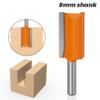1-Piece 8 mm Shank, 22 mm Diameter Double-Flute Straight Router Bit view 3