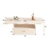 Xumh2024-3 Modern White Coffee Table for Small Living Rooms view 2