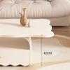 Xumh2024-3 Modern White Coffee Table for Small Living Rooms view 3