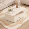 Xumh2024-3 Modern White Coffee Table for Small Living Rooms view 4