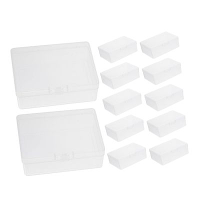 Alasum 12-Pack Poker and Baseball Card Cases, Stackable Plastic Storage Boxes