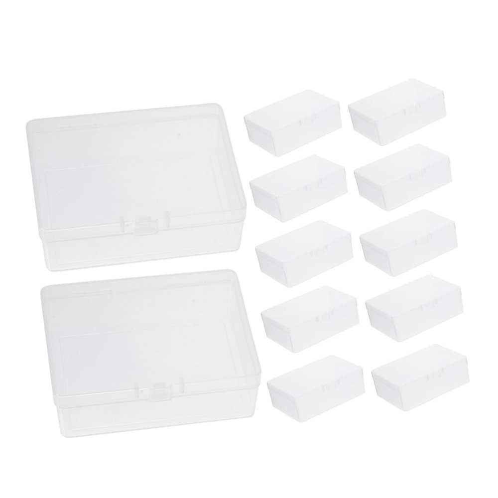 Alasum 12-Pack Poker and Baseball Card Cases, Stackable Plastic Storage Boxes