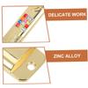 Set of Two Gold Mezuzah Decorations with Scrolls view 3
