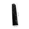 WRITWAA Long Wet-Look Gloves, 1 Pair, Polyester, Black view 2