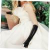 WRITWAA Long Wet-Look Gloves, 1 Pair, Polyester, Black view 4